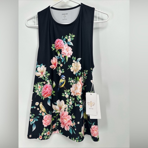 Johnny Was The Birdie High Neck Active Swing Tank Top Boho Chic Size M NWT - Picture 3 of 7